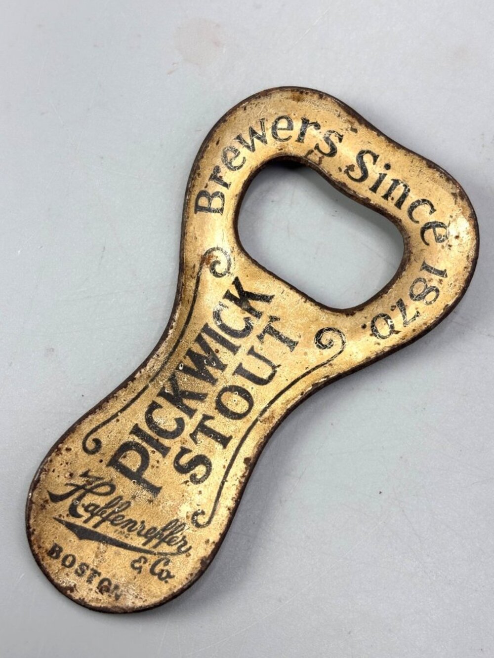 Antique PICKWICK ALE STOUT Advertising Bottle Opener Haffenreffer BOSTON